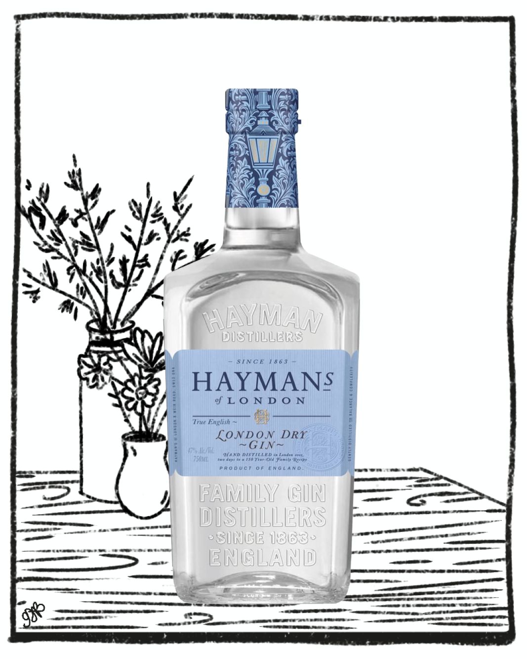 HAYMAN&#39;S LONDON DRY GIN 750ML 47% ABV