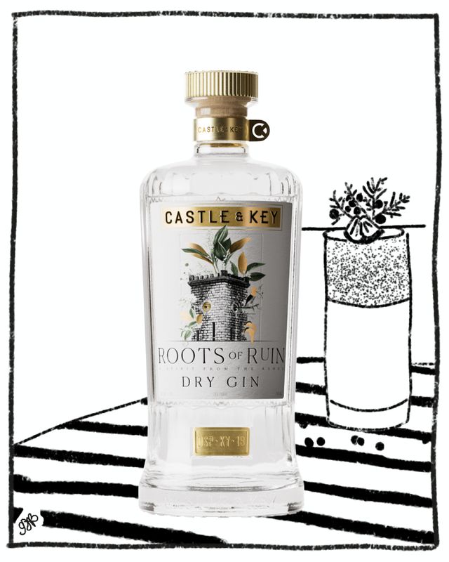 CASTLE &amp; KEY ROOTS OF RUIN GIN 750ML 53% ABV