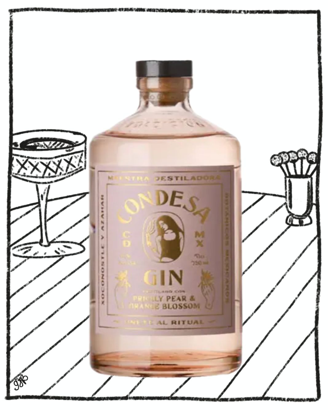 CONDESA GIN PRICKLY PEAR &amp; ORANGE BLOSSOM 750ML 43% ABV