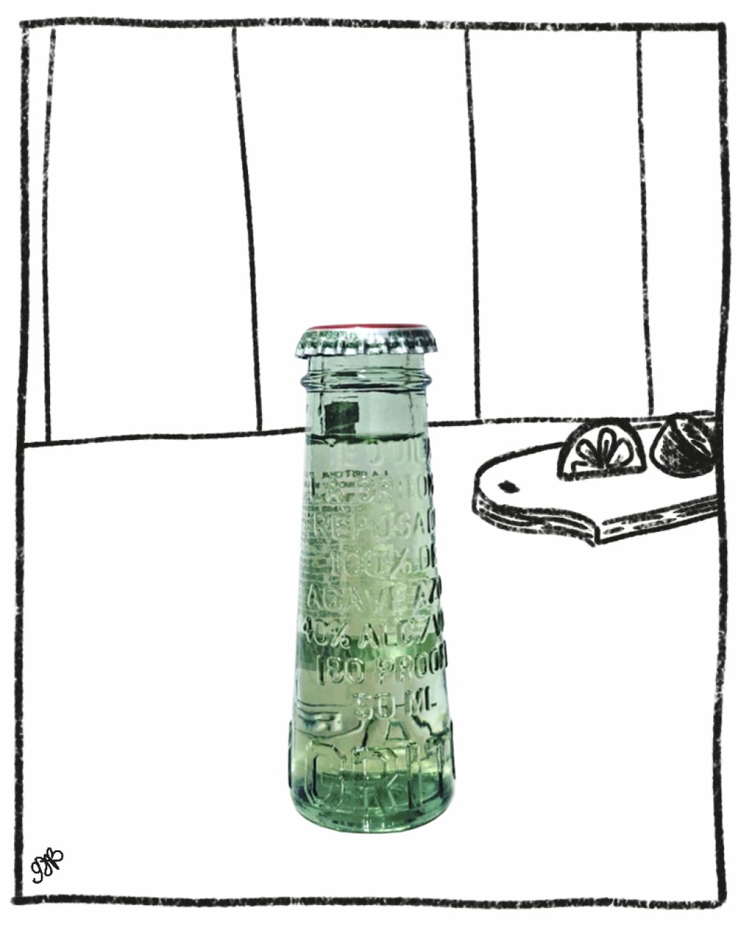 LA GRITONA TEQUILA REPOSADO 50ML 40% ABV