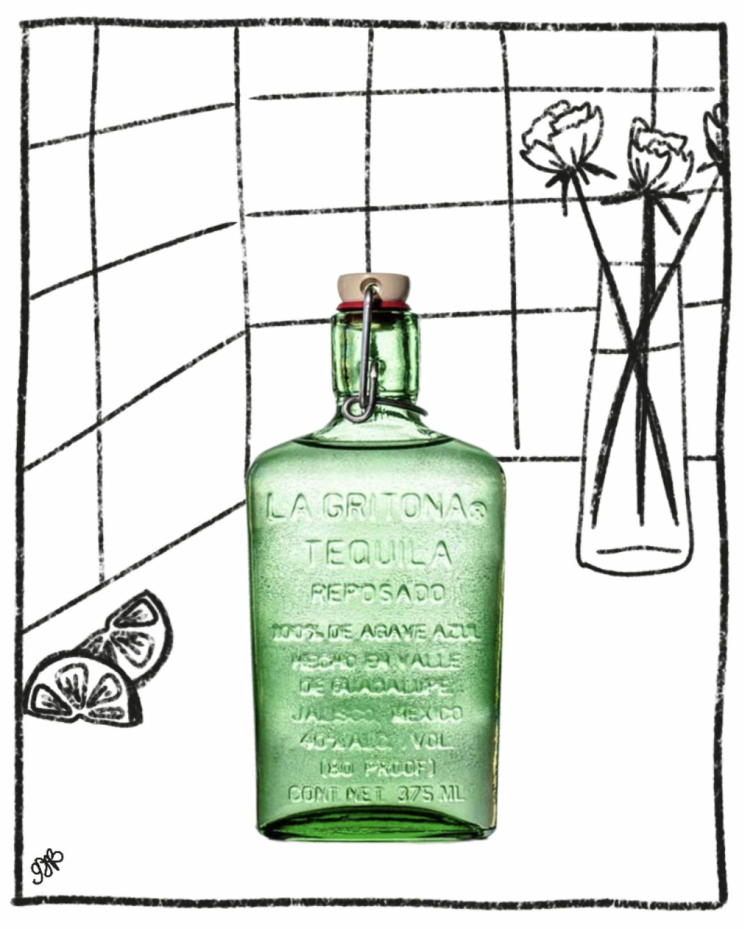 LA GRITONA TEQUILA REPOSADO 375ML 40% ABV