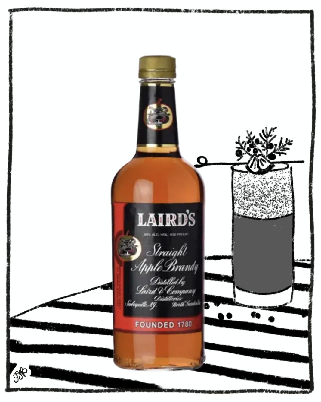 LAIRD&#39;S BONDED APPLE BRANDY 750ML 50% ABV