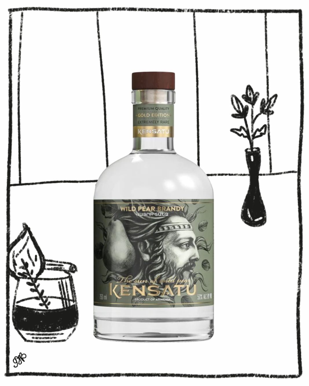 KENSATU WILD PEAR FRUIT BRANDY 750ML 50% ABV