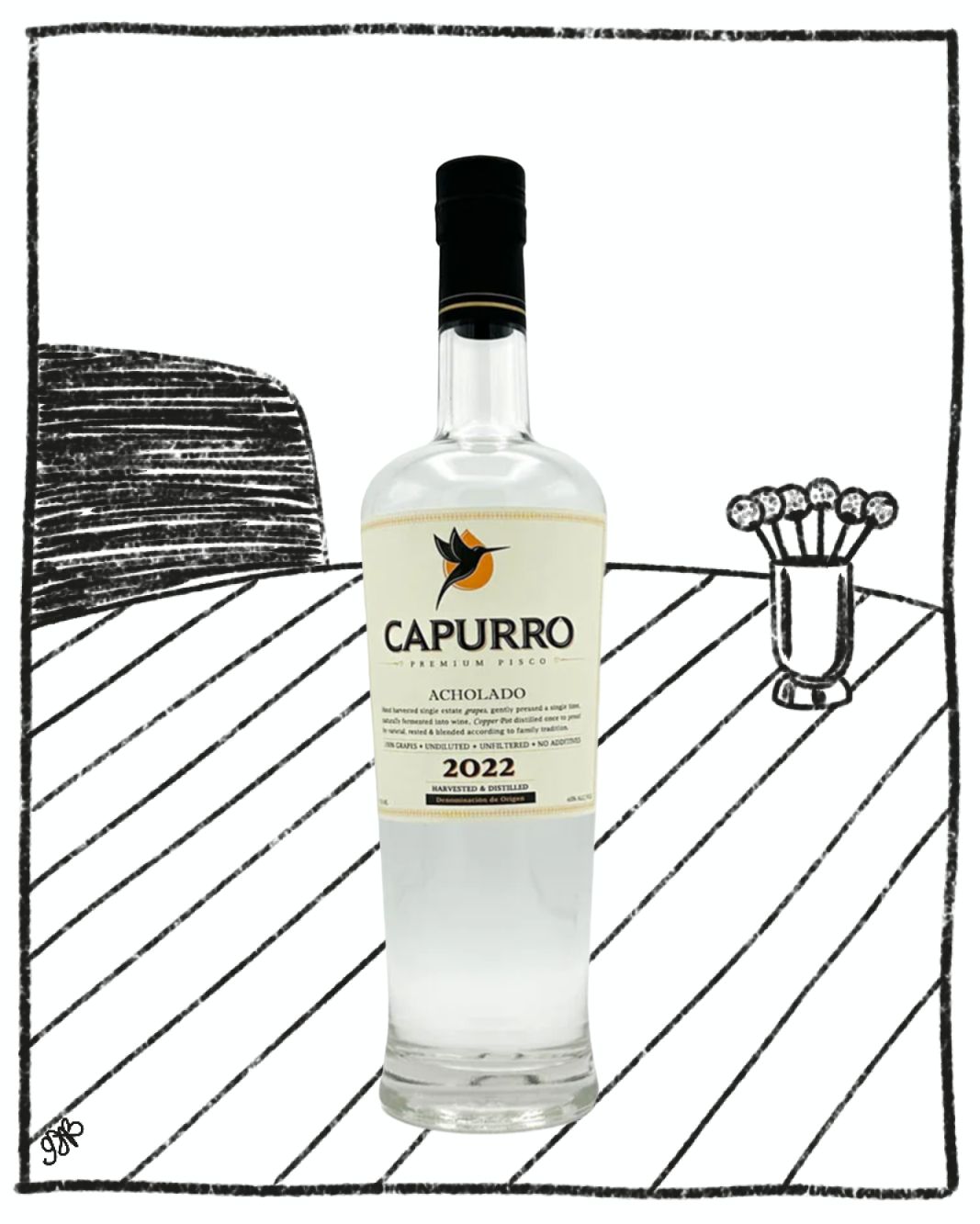 CAPURRO PISCO ACHOLADO 750ML 40% ABV