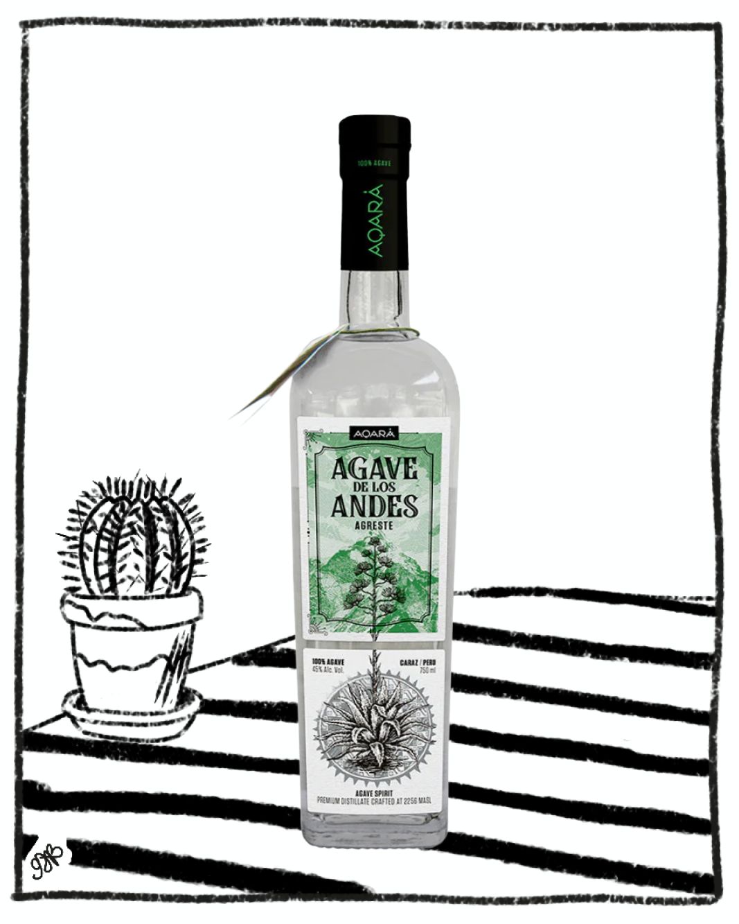 AQARA AGAVE DE LOS ANDES AGRESTE 750ML 45% ABV