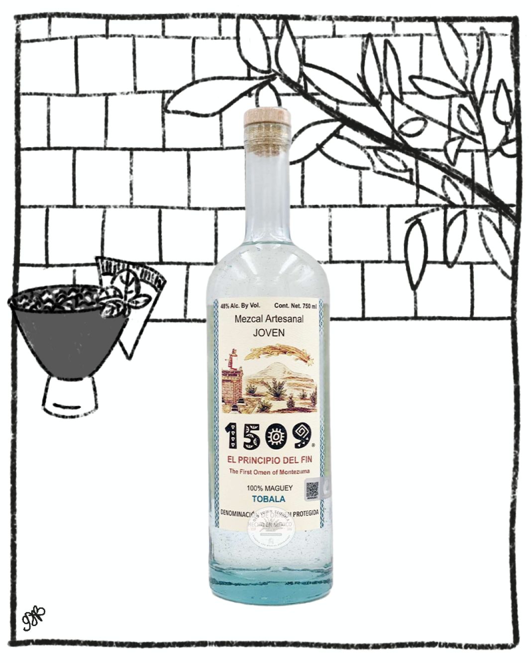 1509 MEZCAL TOBALA 750ML 48% ABV
