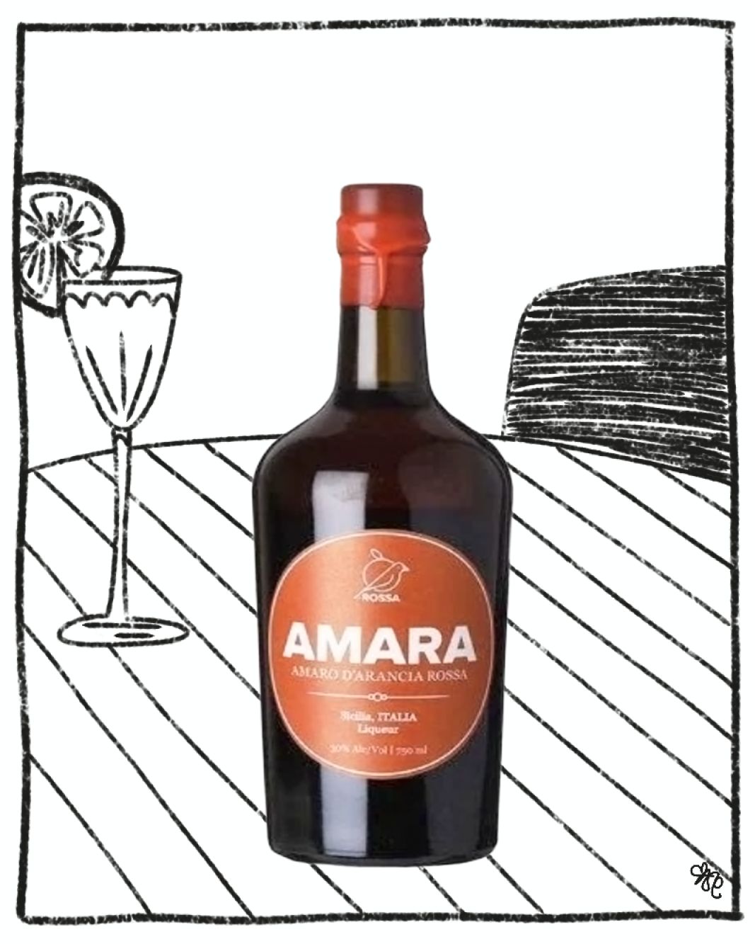 ROSSA AMARA BLOOD ORANGE AMARO 750ML 30% ABV