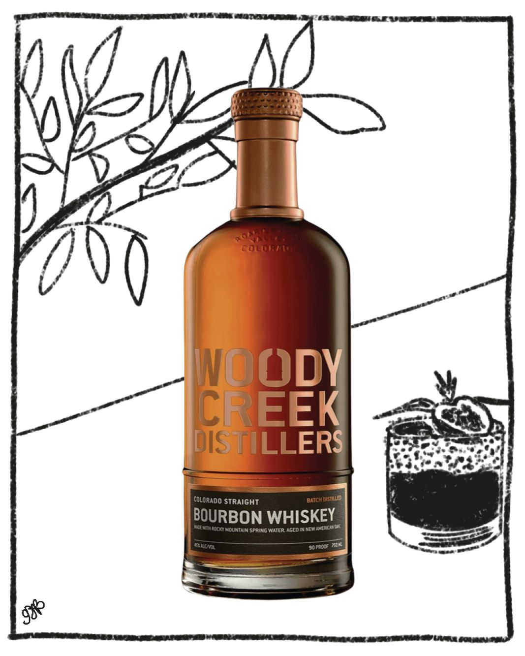 WOODY CREEK BOURBON 750ML 45% ABV