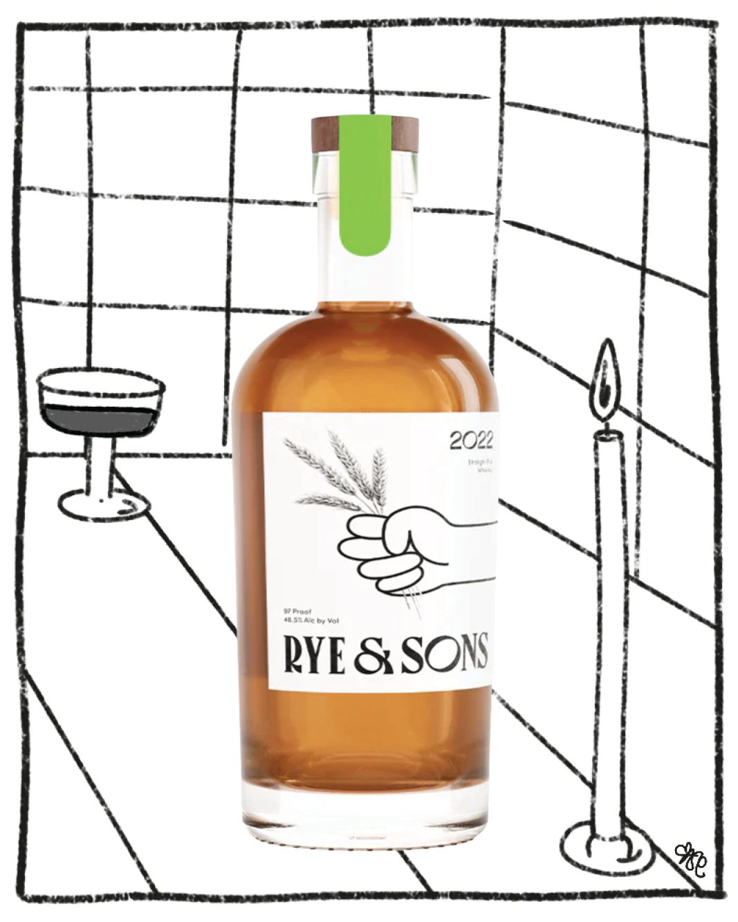 RYE &amp; SONS STRAIGHT RYE WHISKEY 2022