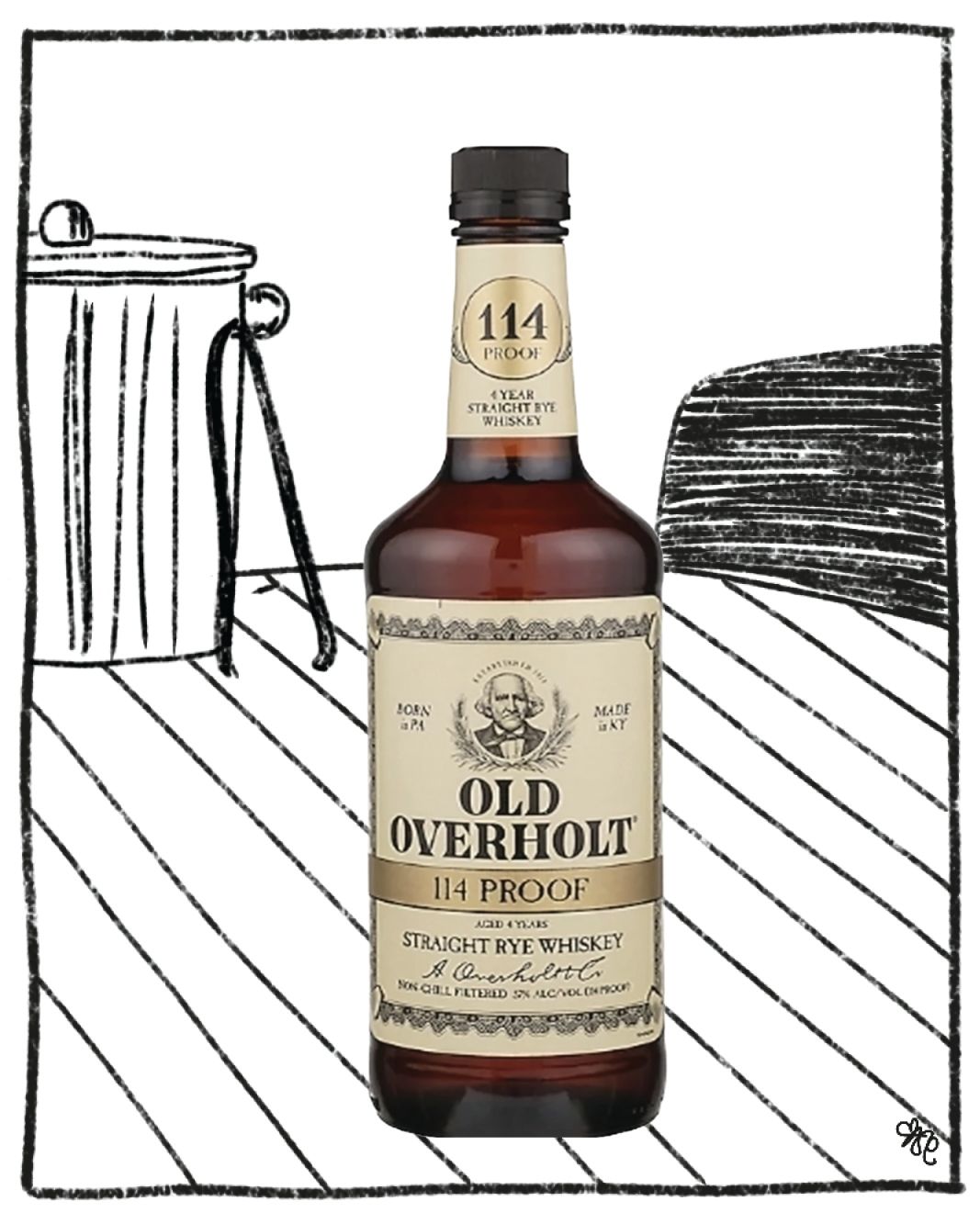 OLD OVERHOLT RYE 750ML 57% ABV