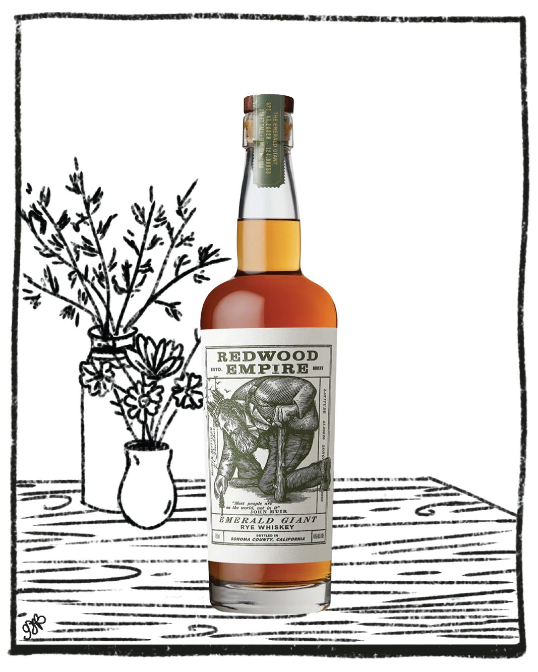 REDWOOD EMPIRE EMERALD GIANT RYE 750ML 45% ABV