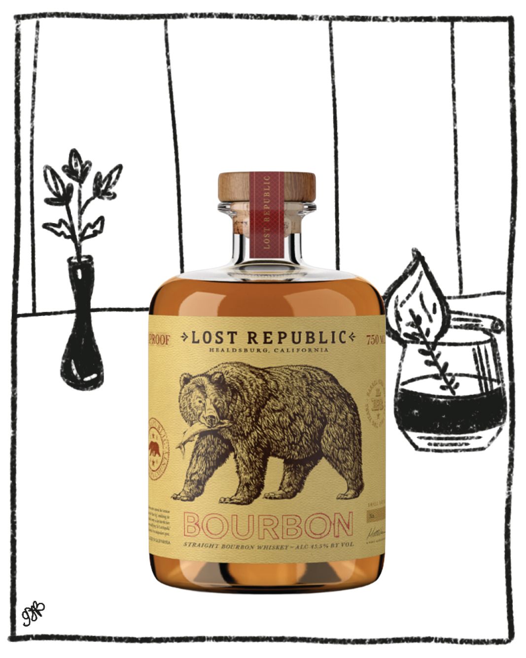 LOST REPUBLIC BOURBON 750ML 43.5% ABV
