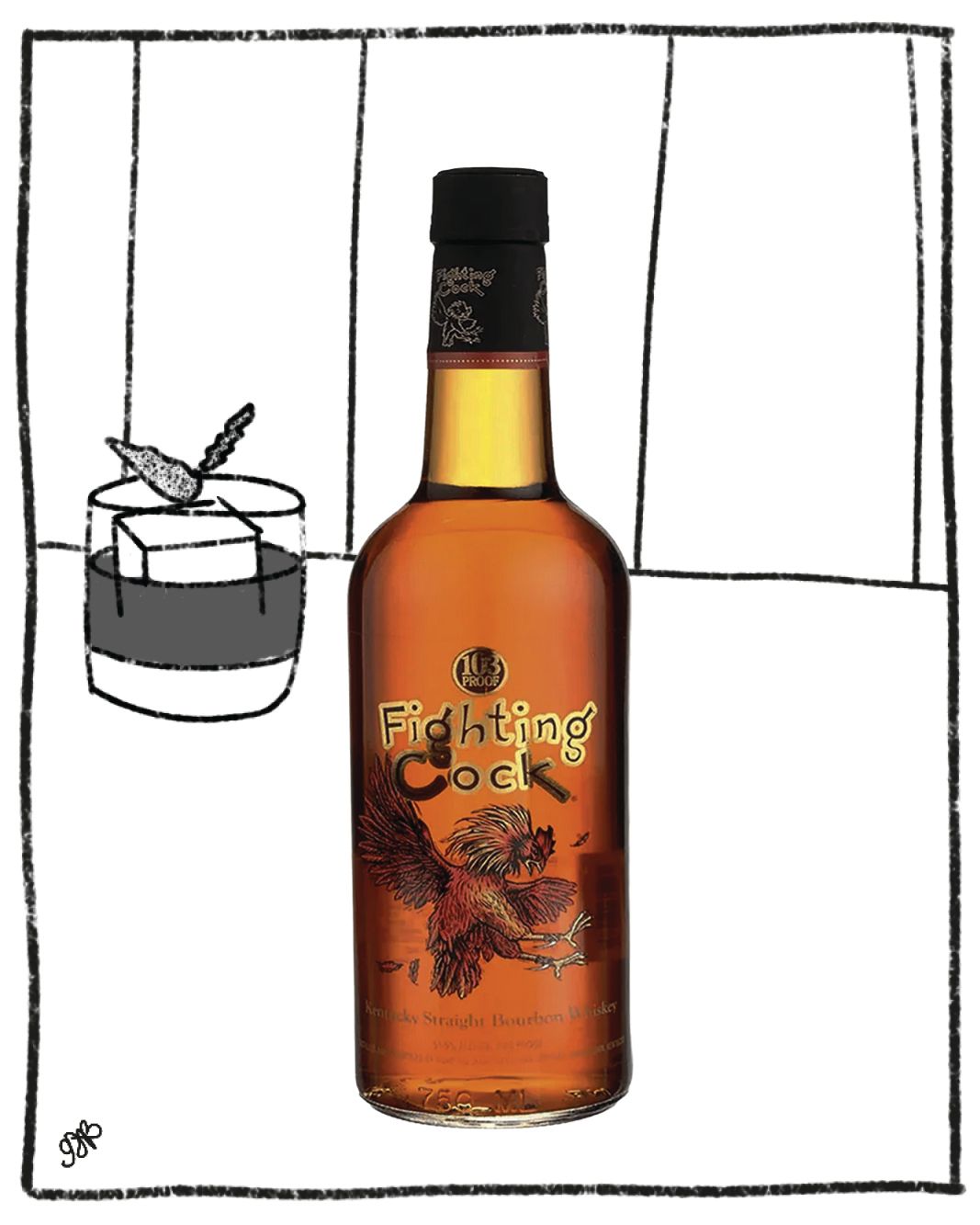 FIGHTING COCK BOURBON 750ML 51.5% ABV