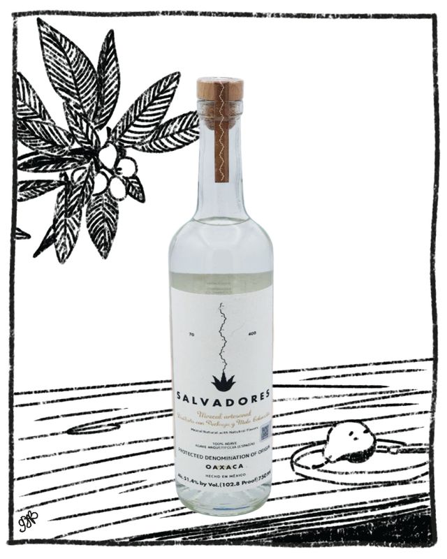 SALVADORES MEZCAL CON PECHUGA Y MOLE COLORADITO 750ML 51.4% ABV