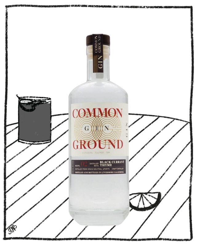 COMMON GROUND BLACK CURRANT &amp; THYME GIN 750ML 45.22% ABV