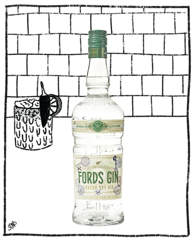 FORD'S LONDON DRY GIN 750ML 45% ABV