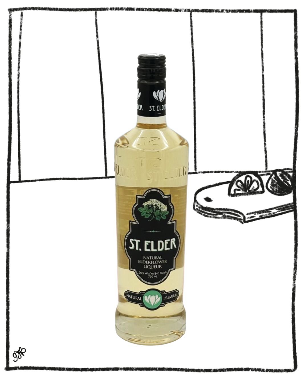 ST. ELDER ELDERFLOWER LIQUEUR 750ML 20% ABV