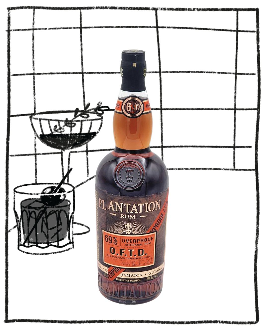 PLANTERAY RUM OFTD  1L 69% ABV