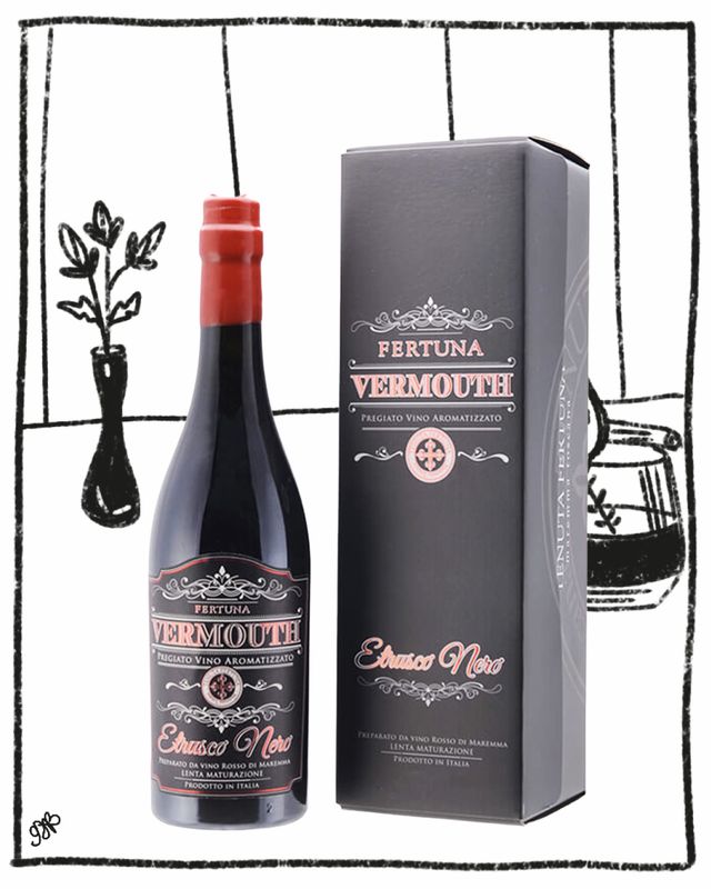 TENUTA FERTUNA VERMOUTH ETRUSCO NERO 750ML 18% ABV