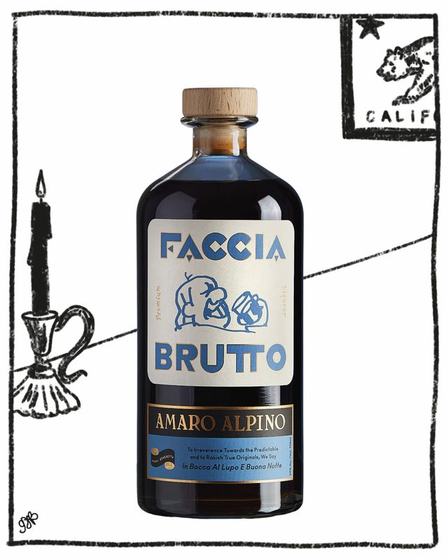 FACCIA BRUTTO AMARO ALPINO  750ML 34% ABV