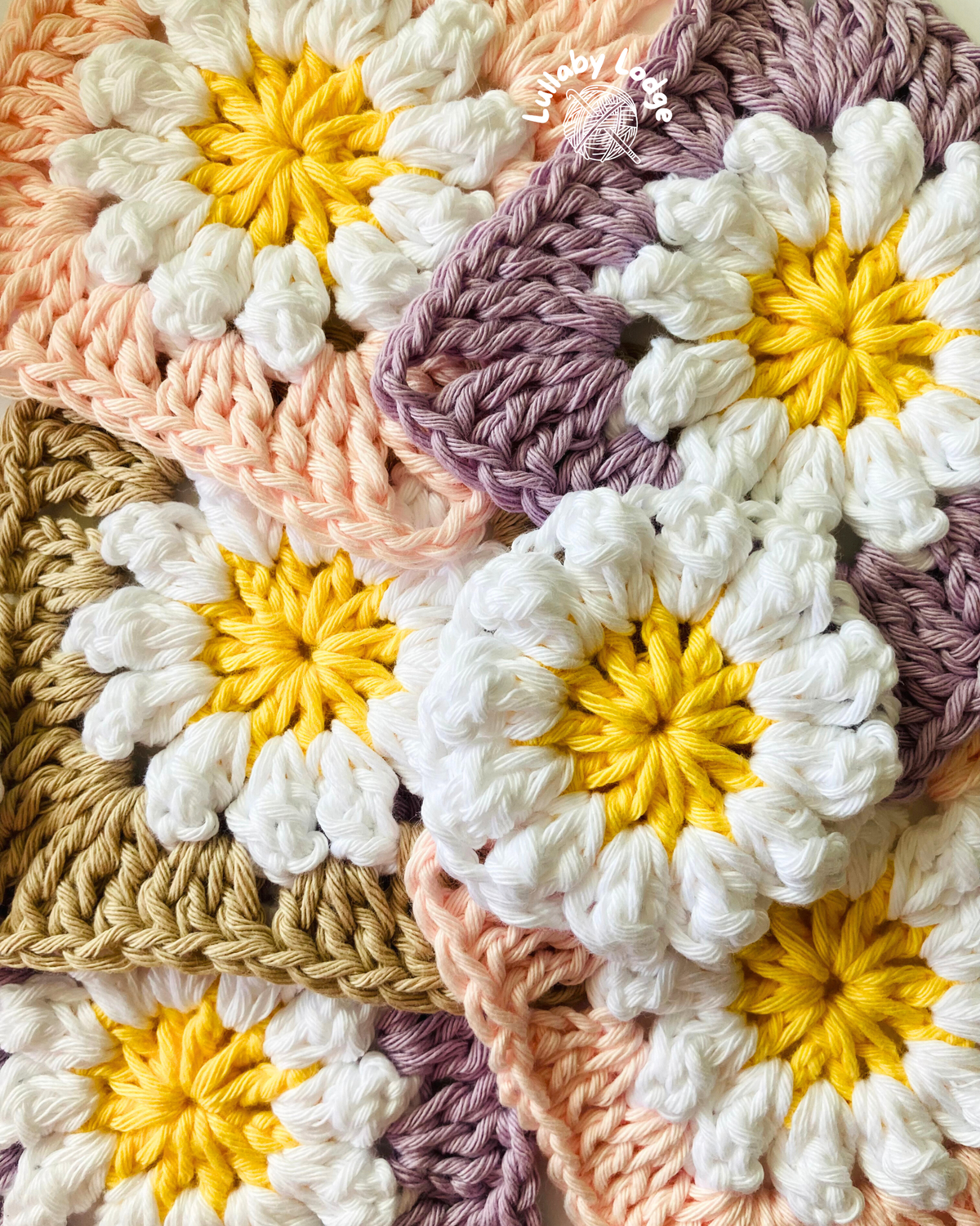 Crochet Daisy Granny Square Pattern PDF Digital Download