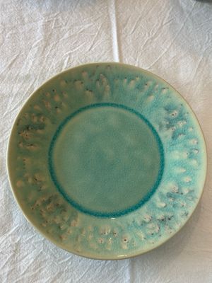 ASSIETTE à dessert BLEU TURQUOISE "MADEIRA"
