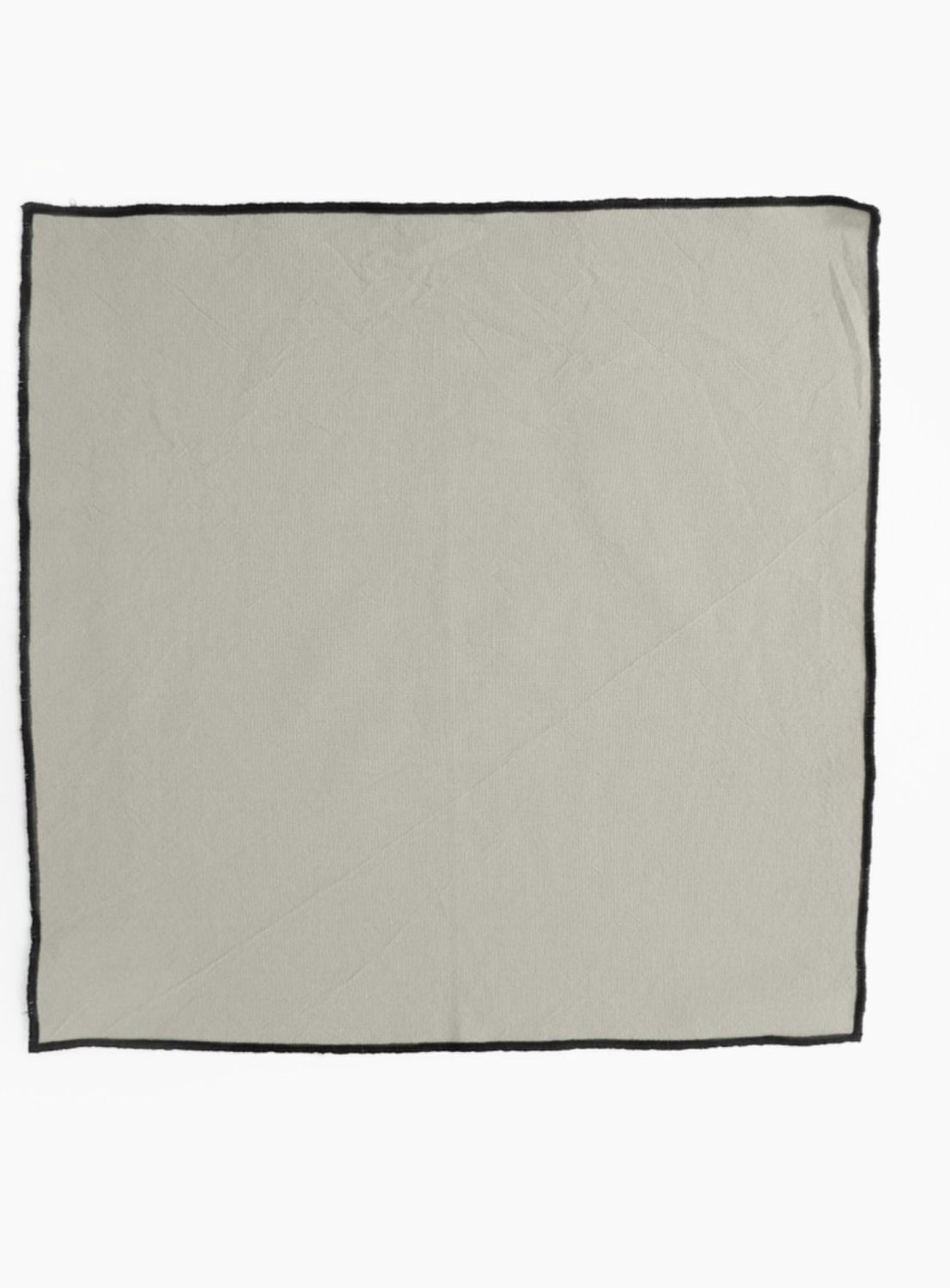 Set de 6 Serviettes en Coton lavé avec Bourdon noir