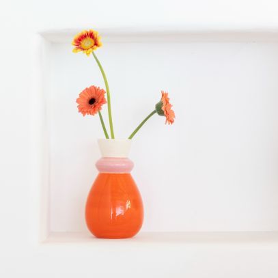 VASE en céramique orange