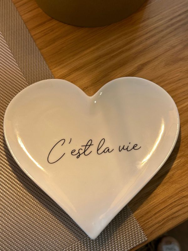 COUPELLE Coeur en Porcelaine