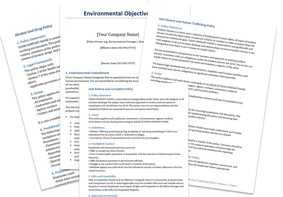 Constructionline Compliance Policy Bundle