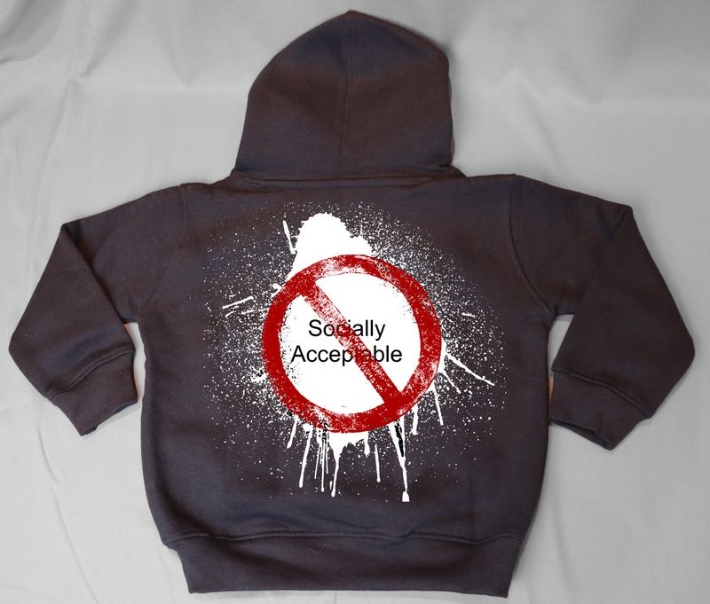 Socially Unacceptable Black Hoodie