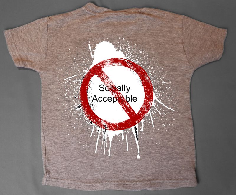 Socially Unacceptable Grey Tee