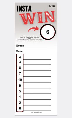 1-10 ● INSTA WIN ●  10 lines per card.