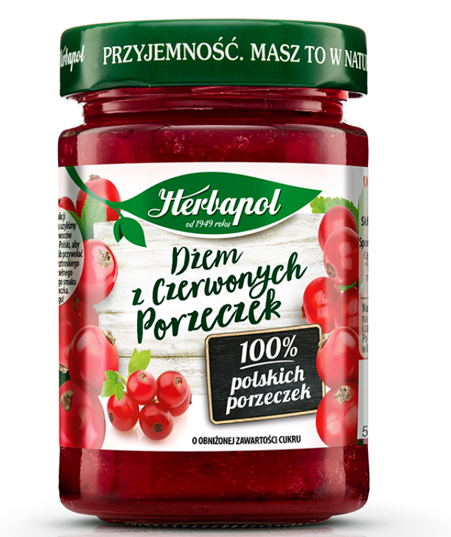 HERBAPOL DZEM Z CZERWONYCH PORZECZEK O OBNIZONEJ ZAWARTOSCI CUKRU 280G
