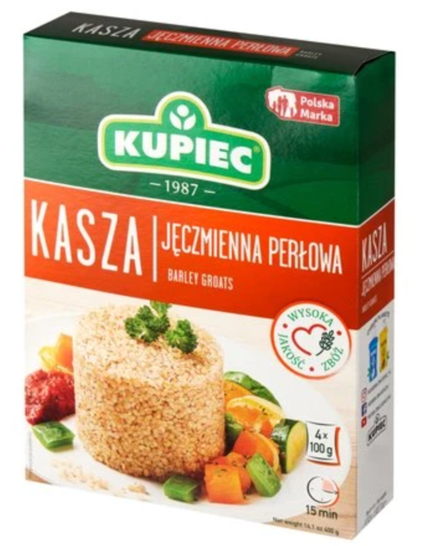 KUPIEC KASZA JECZMIENNA PERLOWA jęczmienna perłowa 4x100g