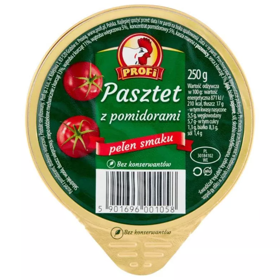 PROFI PASZTET Z POMIDORAMI 250G