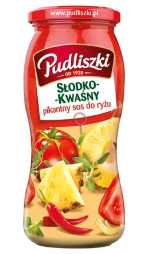 Pudliszki Sos do ryżu słodko-kwaśny pikantny 500g