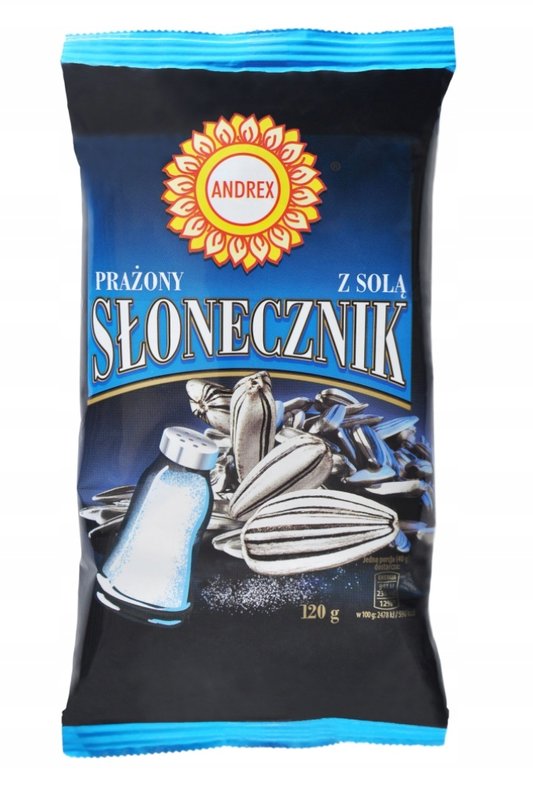 Andrex Słonecznik prażony z solą 120g