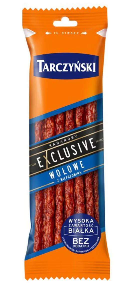 Tarczyński Kabanosy Exclusive wołowe z wieprzowiną 90g