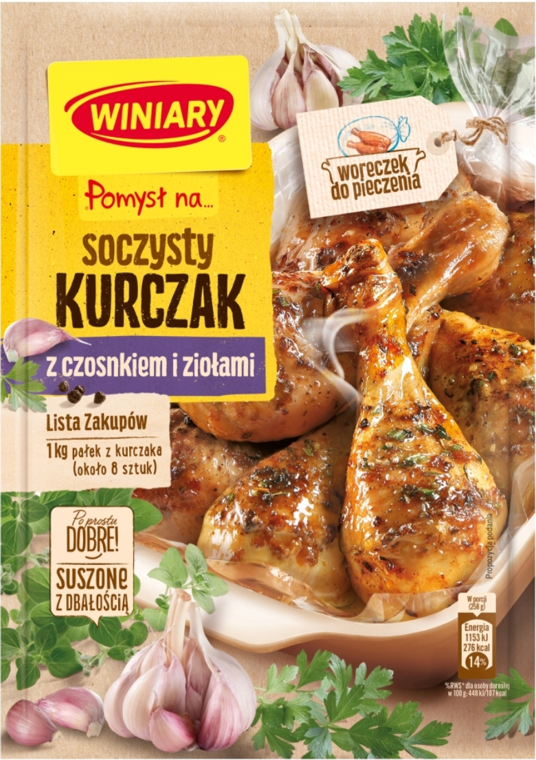 Winiary Pomysł na... Soczysty kurczak z czosnkiem i ziołami 30g