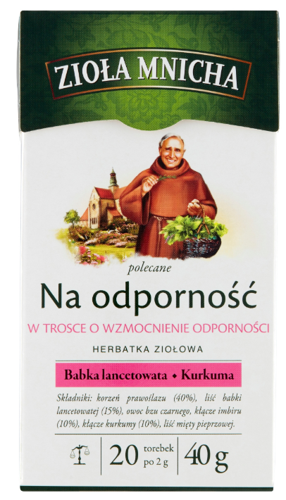 Zioła Mnicha Herbatka ziołowa na odporność  40g (20x2g)