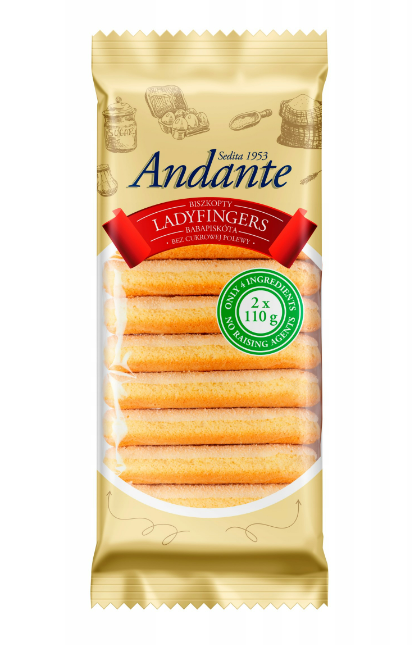 BISZKOPT ANDANTE LADY FINGERS 220G