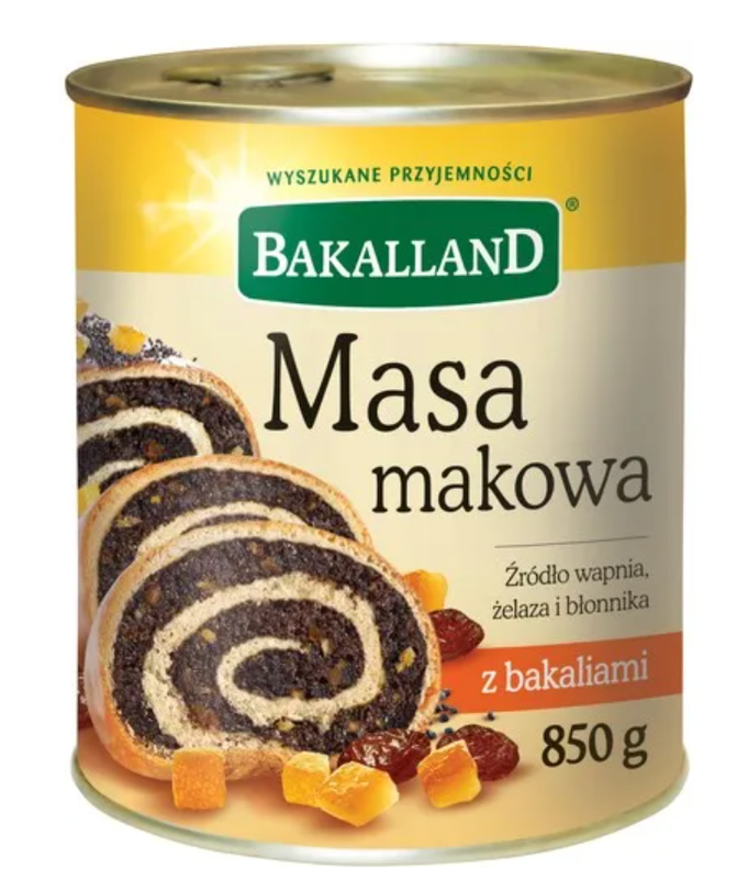 BAKALLAND MASA MAKOWA Z BAKALIAMI 850G