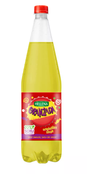 HELLENA NAPOJ 1,25L ORANZADA ZOLTA 20% SOKU GAZ PET