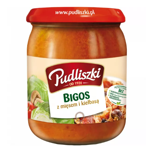 PUDLISZKI DANIE BIGOS Z MIESEM I KIELBASA 500G