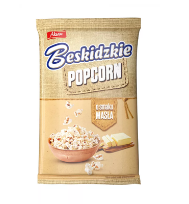 AKSAM POPCORN DO PRAZENIA O SMAKU MASLA BESKIDZKIE 90G