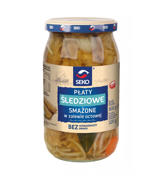 SEKO PLATY SLEDZIOWE SMAZONE W ZALEWIE OCT 800G