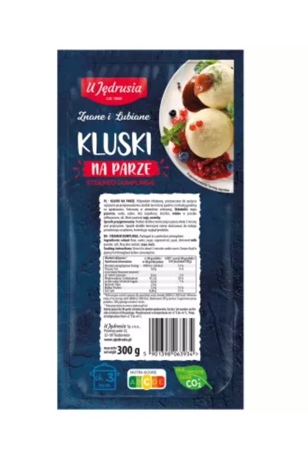U JEDRUSIA KLUSKI NA PARZE BEZ KONSERWANTOW 300G