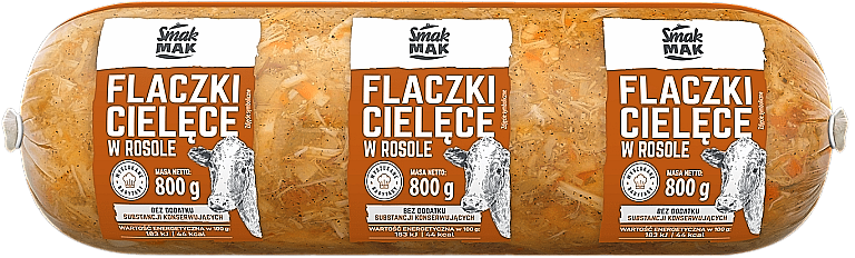 FLACZKI CIELECE W ROSOLE ZUPA SMAKMAK 800G