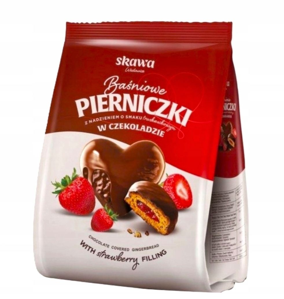 SKAWA PIERNICZKI BASNIOWE TRUSKAWKOWA W CZEKOLADZIE 150G